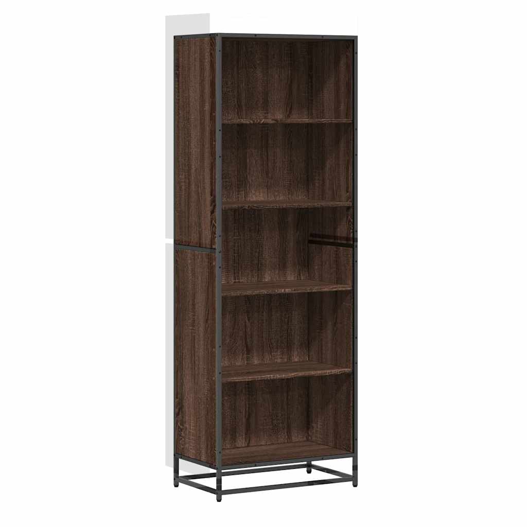 Boekenkast 60x35x170,5 cm bewerkt hout bruin eikenkleurig is nu te koop bij PeponiXL, paradijselijk wonen!
