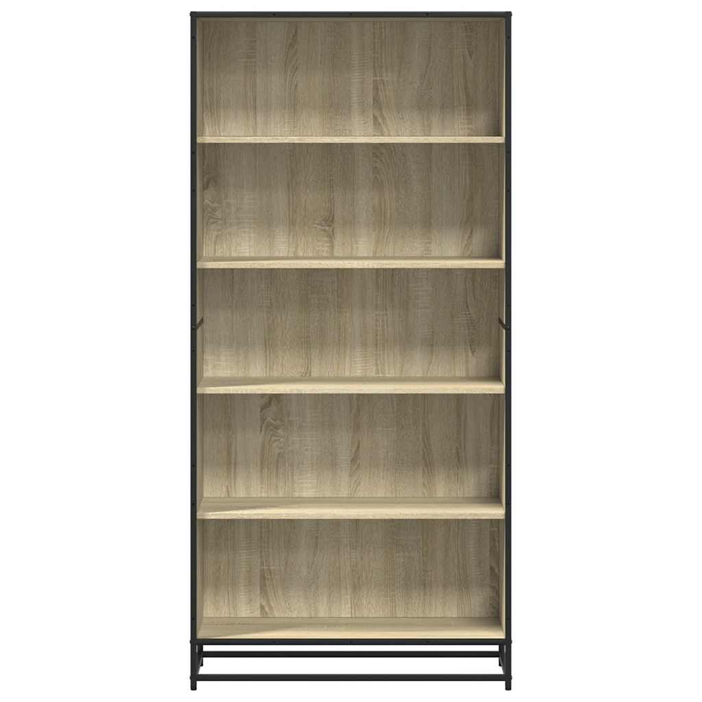 Boekenkast 80,5x35x170,5 cm bewerkt hout sonoma eikenkleurig is nu te koop bij PeponiXL, paradijselijk wonen!
