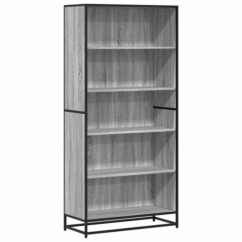 Boekenkast 80,5x35x170,5 cm bewerkt hout grijs sonoma eiken is nu te koop bij PeponiXL, paradijselijk wonen!