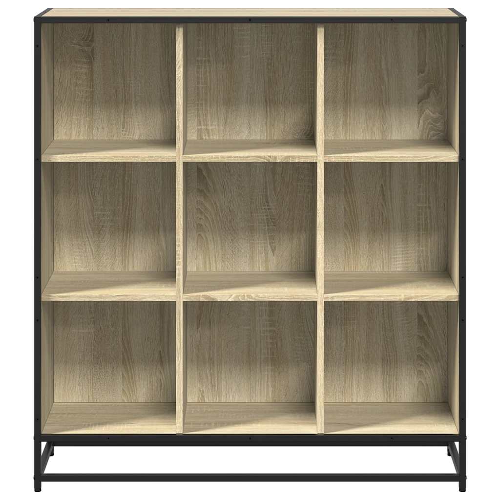 Boekenkast 97,5x33x107,5 cm bewerkt hout en metaal sonoma eiken is nu te koop bij PeponiXL, paradijselijk wonen!