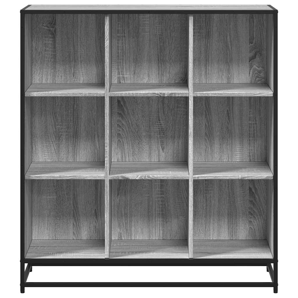 Boekenkast 97,5x33x107,5 cm bewerkt hout en metaal grijs sonoma is nu te koop bij PeponiXL, paradijselijk wonen!