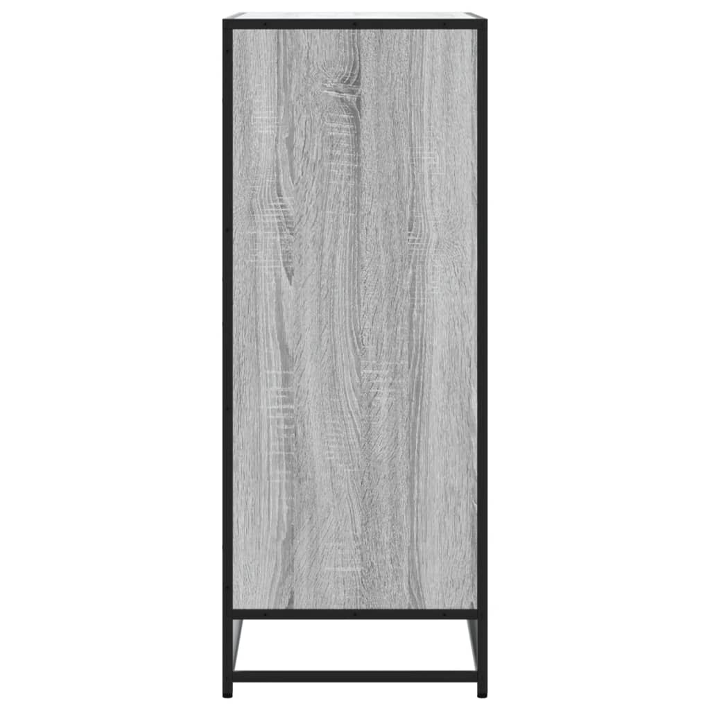 Schoenenkast 75x38x97,5 cm bewerkt hout en metaal grijs sonoma is nu te koop bij PeponiXL, paradijselijk wonen!