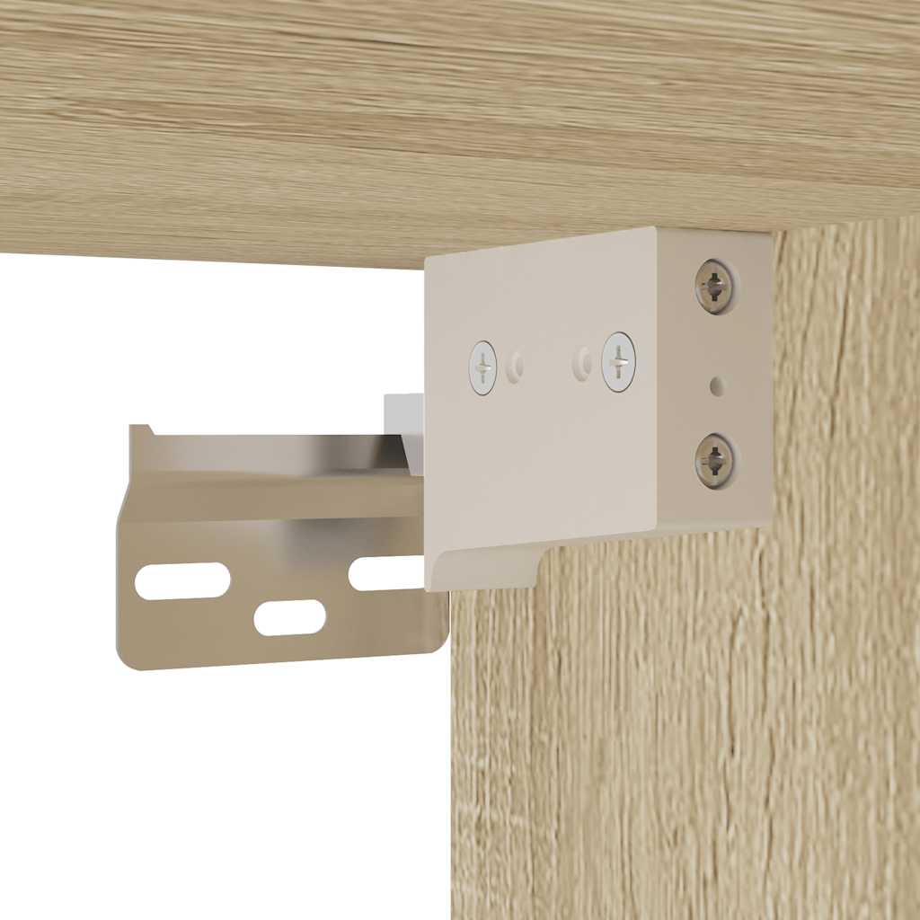3-delige Badkamermeubelset bewerkt hout sonoma eikenkleurig is nu te koop bij PeponiXL, paradijselijk wonen!