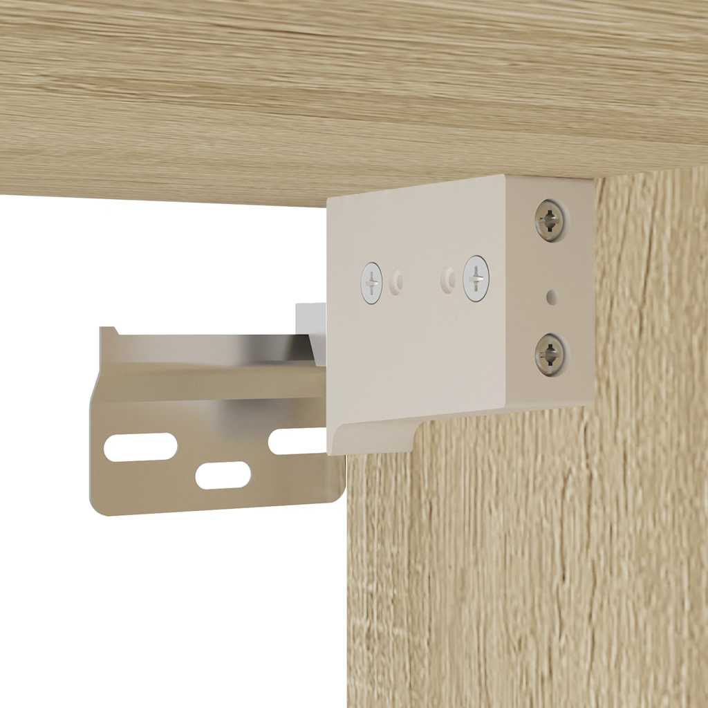 4-delige Badkamermeubelset bewerkt hout sonoma eikenkleurig is nu te koop bij PeponiXL, paradijselijk wonen!