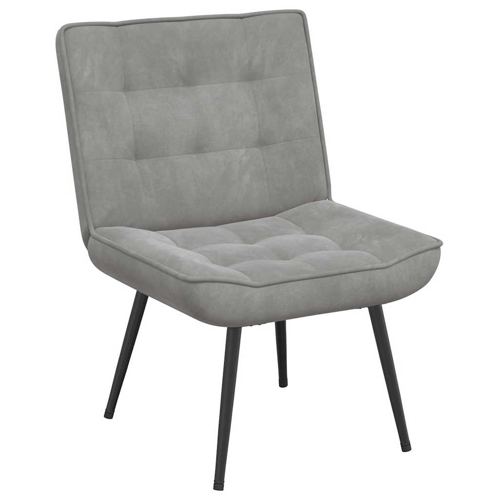 Relaxstoel 64x74x84 cm fluweel donkergrijs is nu te koop bij PeponiXL, paradijselijk wonen!