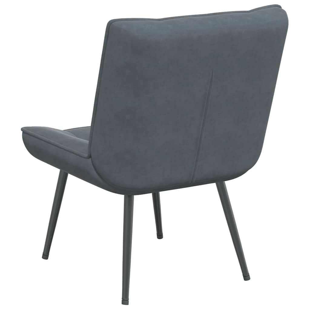 Relaxstoel 64x74x84 cm fluweel donkergrijs is nu te koop bij PeponiXL, paradijselijk wonen!