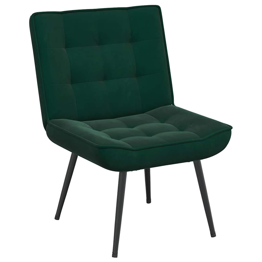 Relaxstoel 64x74x84 cm fluweel donkergroen is nu te koop bij PeponiXL, paradijselijk wonen!