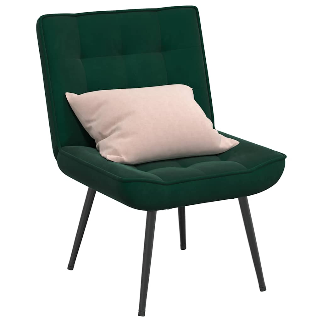 Relaxstoel 64x74x84 cm fluweel donkergroen is nu te koop bij PeponiXL, paradijselijk wonen!