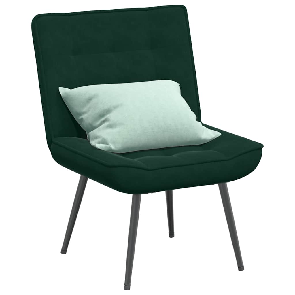 Relaxstoel 64x74x84 cm fluweel donkergroen is nu te koop bij PeponiXL, paradijselijk wonen!