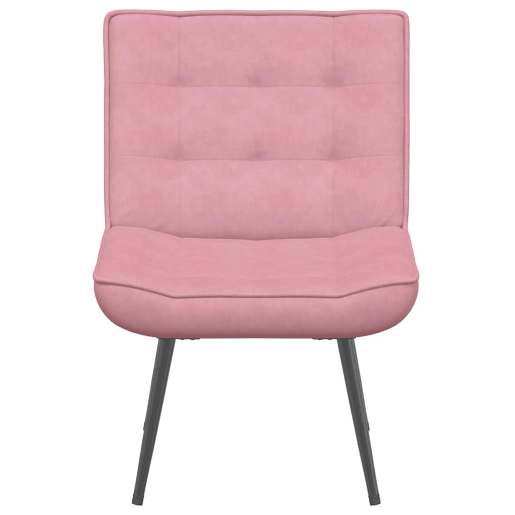 Relaxstoel 64x74x84 cm fluweel roze is nu te koop bij PeponiXL, paradijselijk wonen!