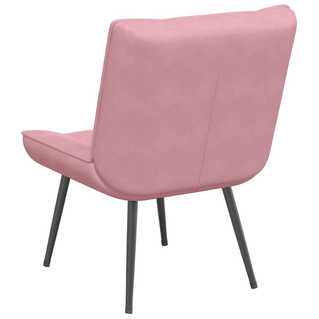 Relaxstoel 64x74x84 cm fluweel roze is nu te koop bij PeponiXL, paradijselijk wonen!