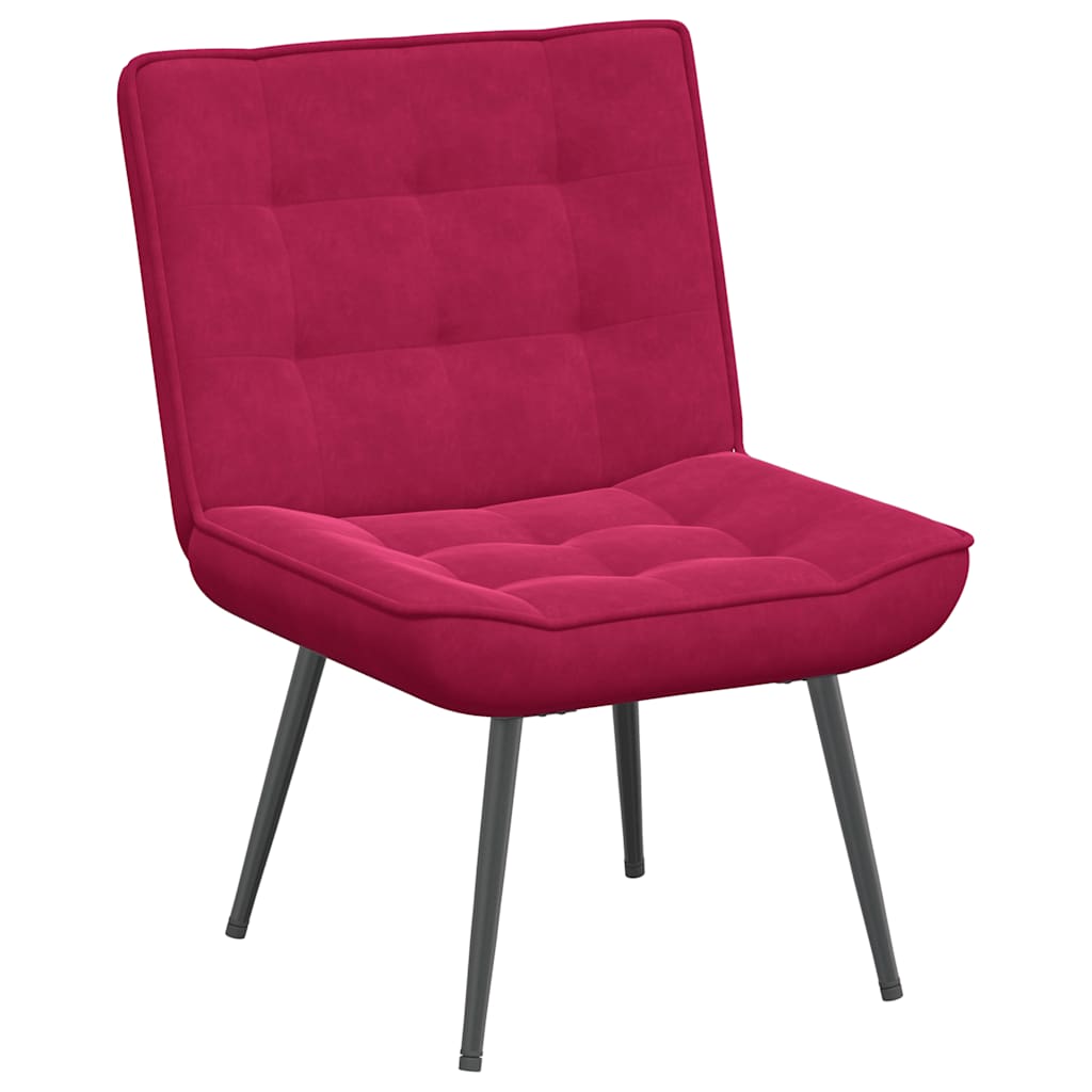 Relaxstoel 64x74x84 cm fluweel wijnrood is nu te koop bij PeponiXL, paradijselijk wonen!