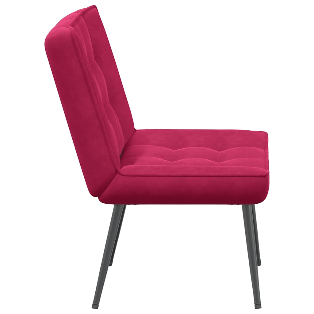 Relaxstoel 64x74x84 cm fluweel wijnrood is nu te koop bij PeponiXL, paradijselijk wonen!