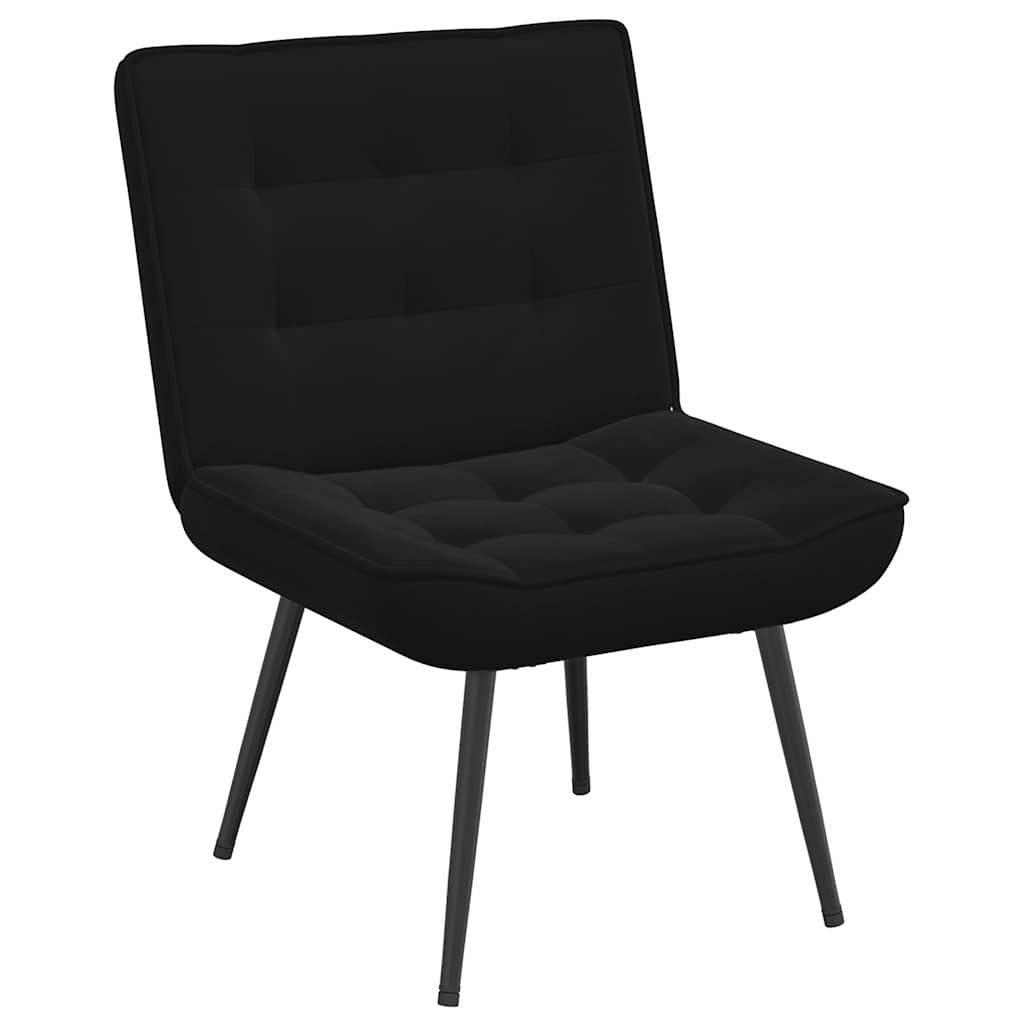 Relaxstoel 64x74x84 cm fluweel zwart is nu te koop bij PeponiXL, paradijselijk wonen!