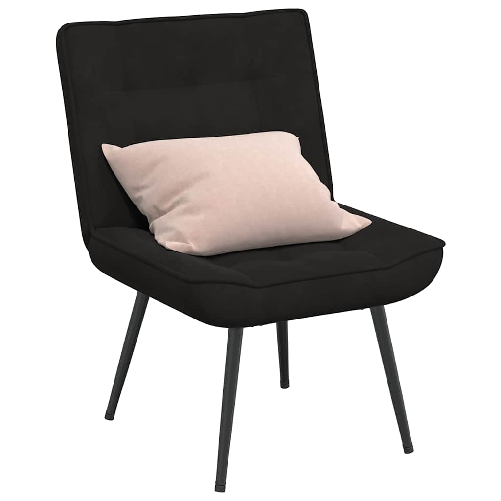Relaxstoel 64x74x84 cm fluweel zwart is nu te koop bij PeponiXL, paradijselijk wonen!