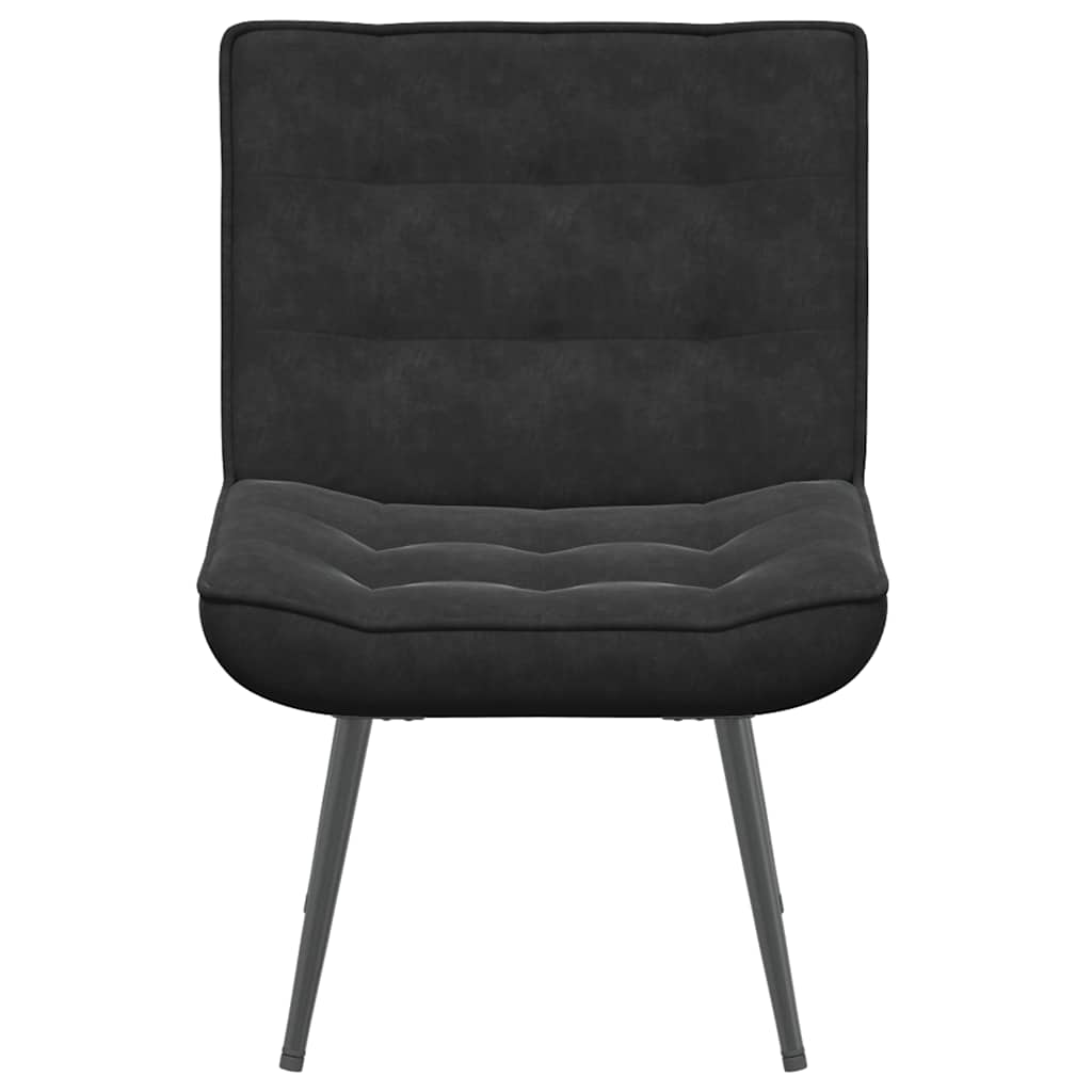 Relaxstoel 64x74x84 cm fluweel zwart is nu te koop bij PeponiXL, paradijselijk wonen!