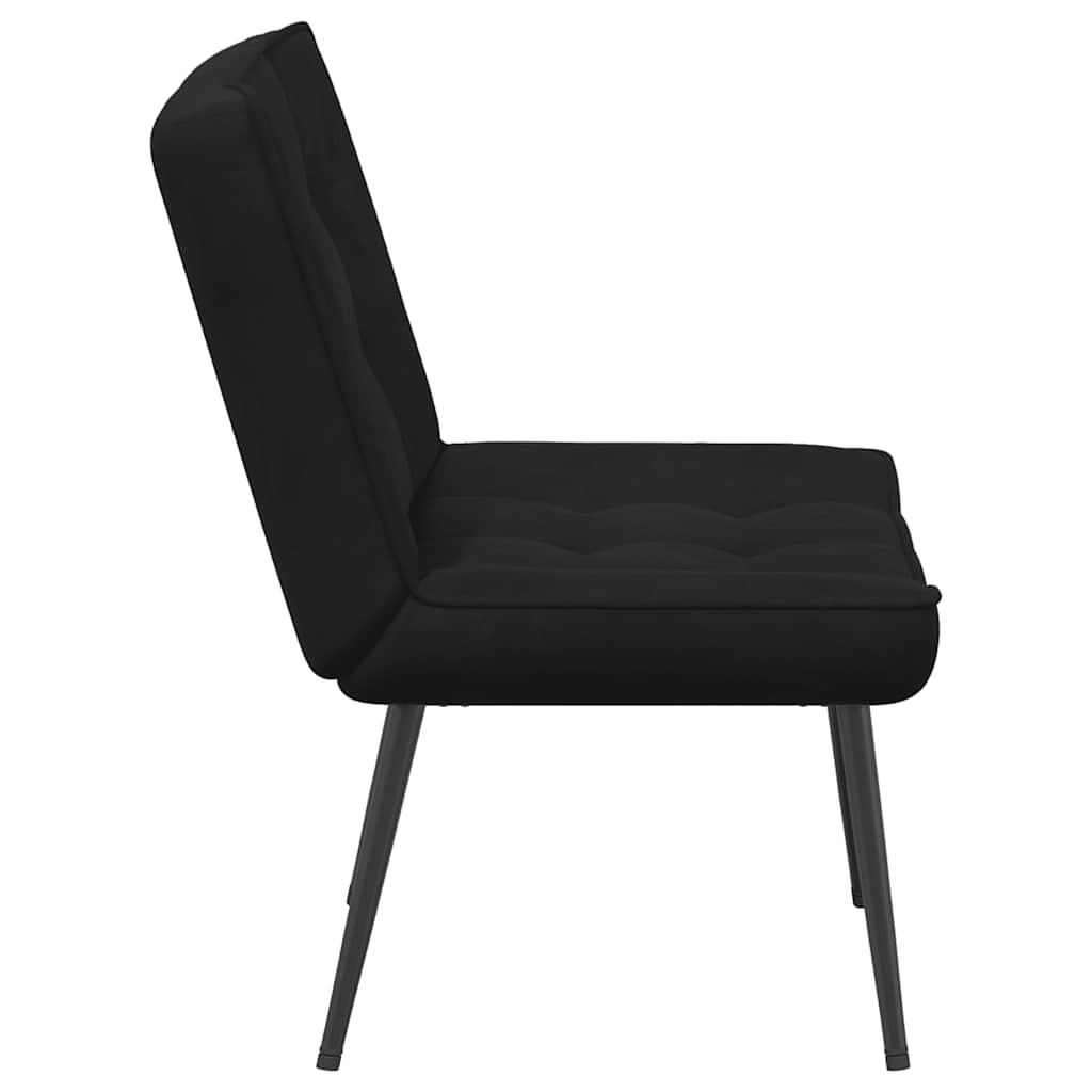 Relaxstoel 64x74x84 cm fluweel zwart is nu te koop bij PeponiXL, paradijselijk wonen!