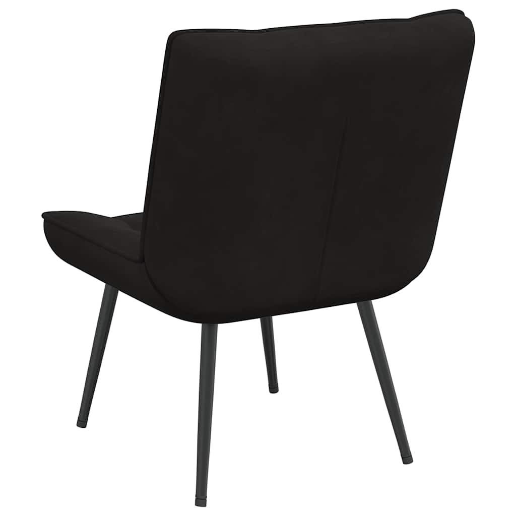 Relaxstoel 64x74x84 cm fluweel zwart is nu te koop bij PeponiXL, paradijselijk wonen!
