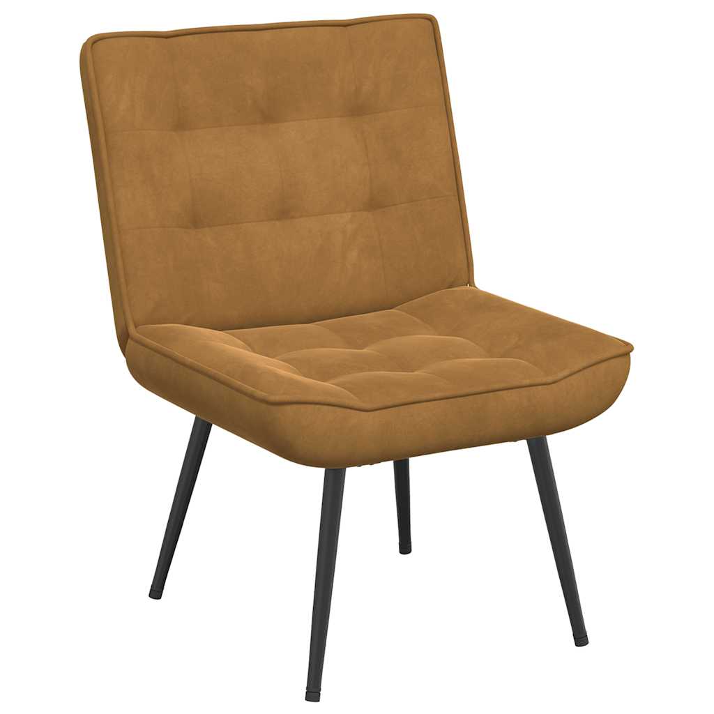 Relaxstoel 64x74x84 cm fluweel bruin is nu te koop bij PeponiXL, paradijselijk wonen!