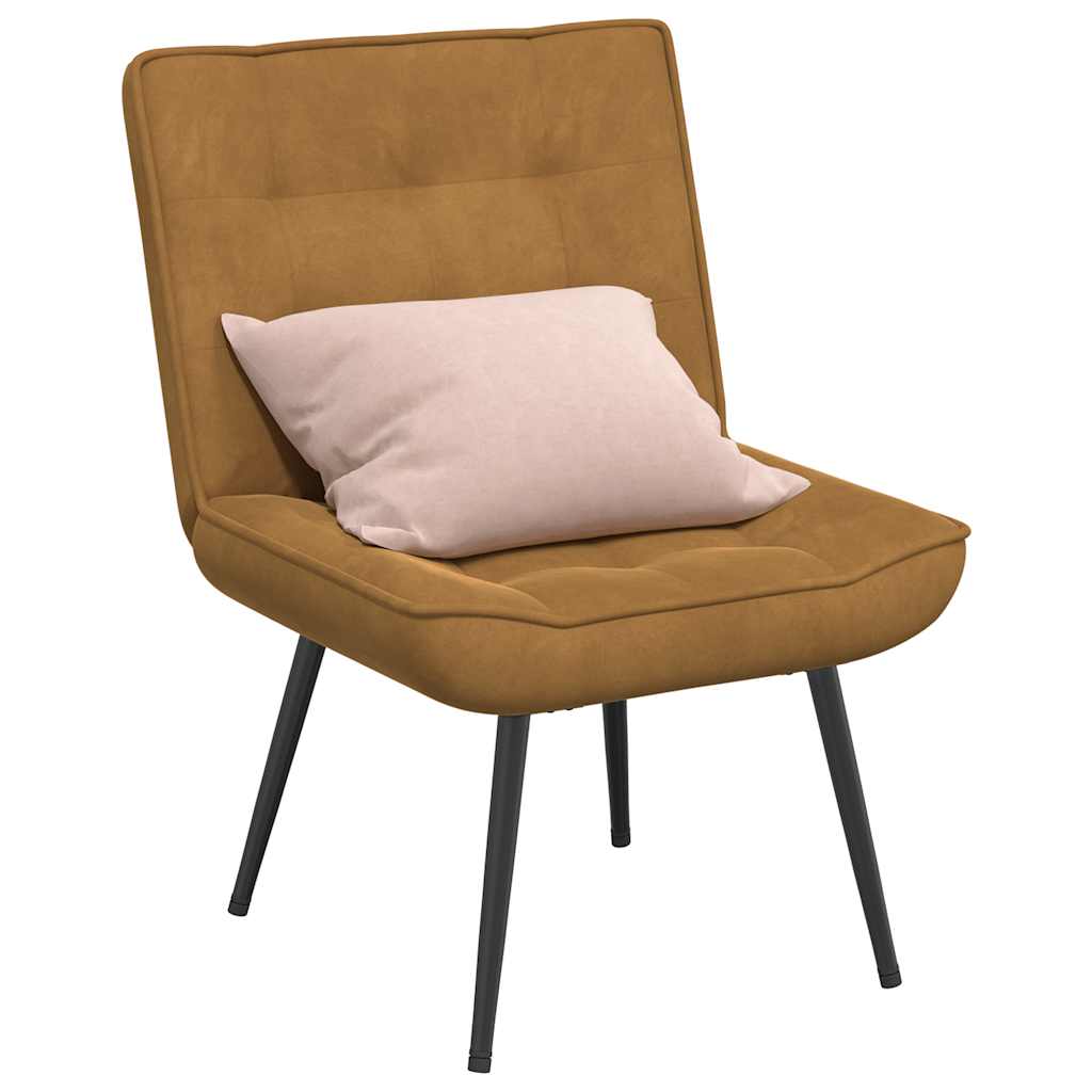 Relaxstoel 64x74x84 cm fluweel bruin is nu te koop bij PeponiXL, paradijselijk wonen!