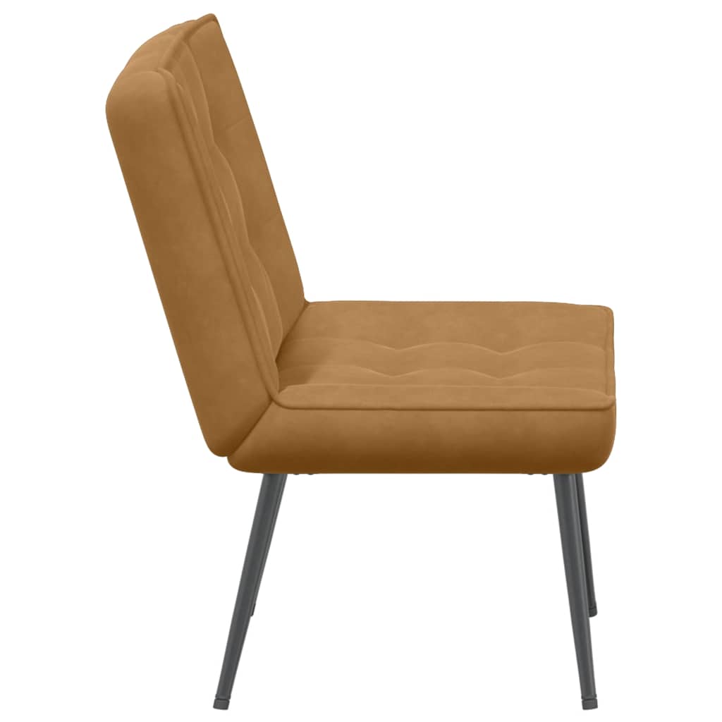 Relaxstoel 64x74x84 cm fluweel bruin is nu te koop bij PeponiXL, paradijselijk wonen!