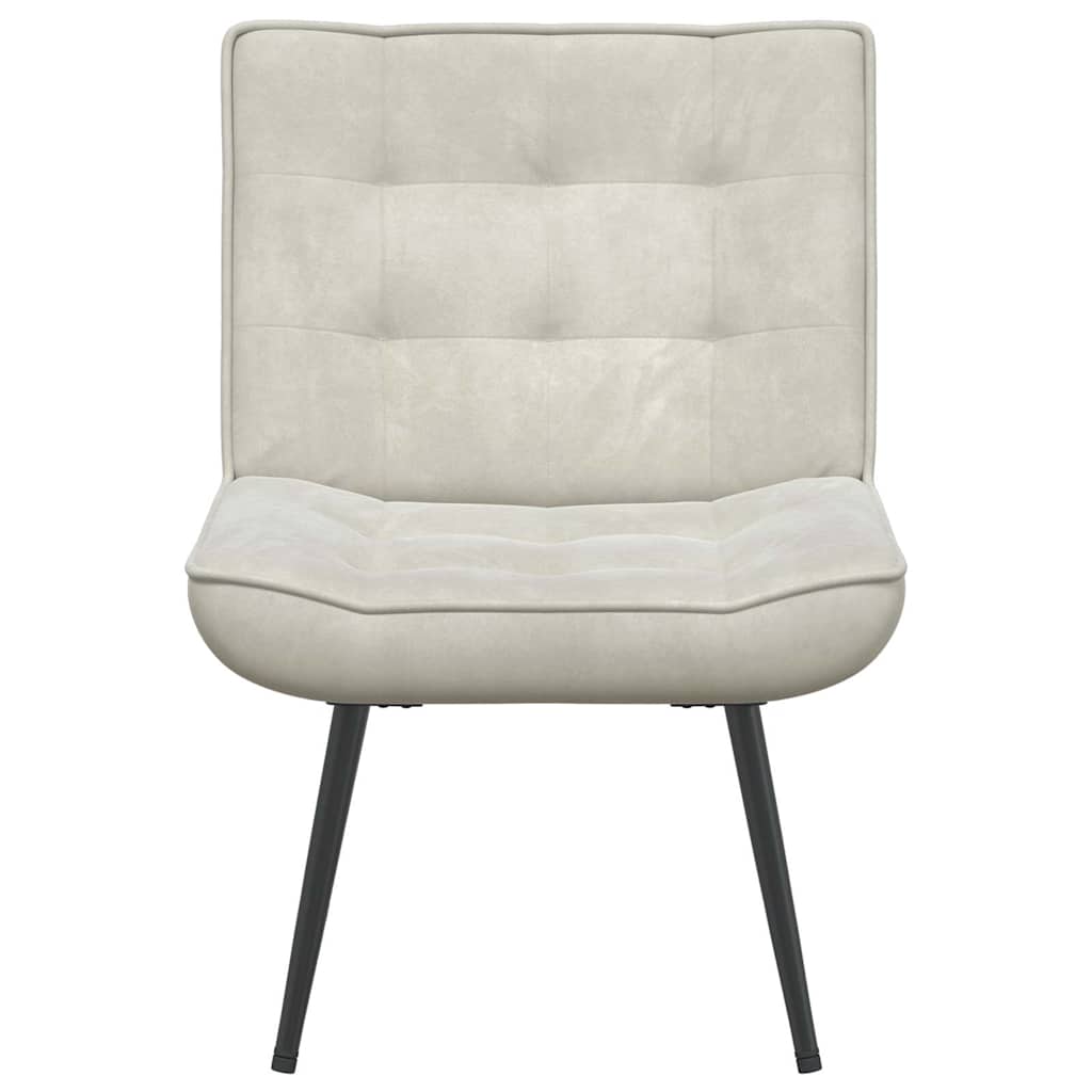 Relaxstoel 64x74x84 cm fluweel crèmekleurig is nu te koop bij PeponiXL, paradijselijk wonen!