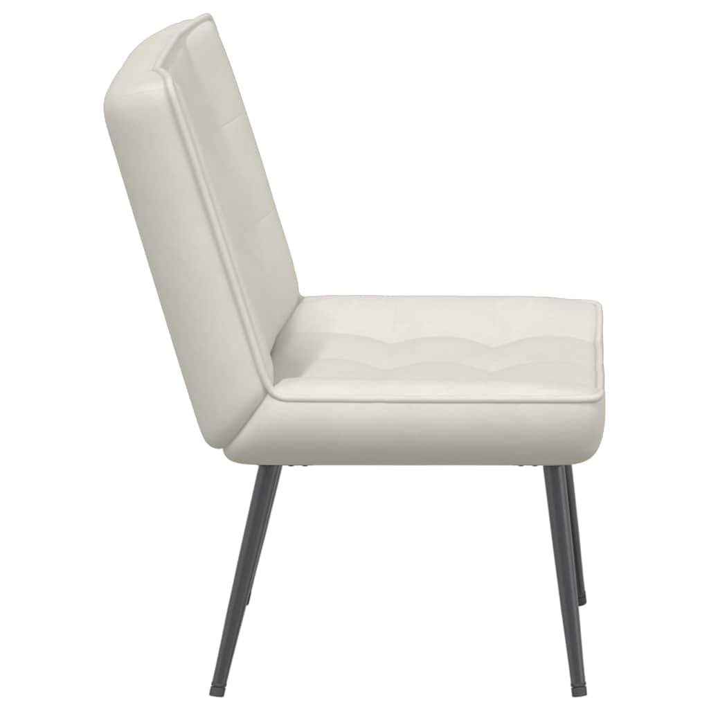 Relaxstoel 64x74x84 cm fluweel crèmekleurig is nu te koop bij PeponiXL, paradijselijk wonen!
