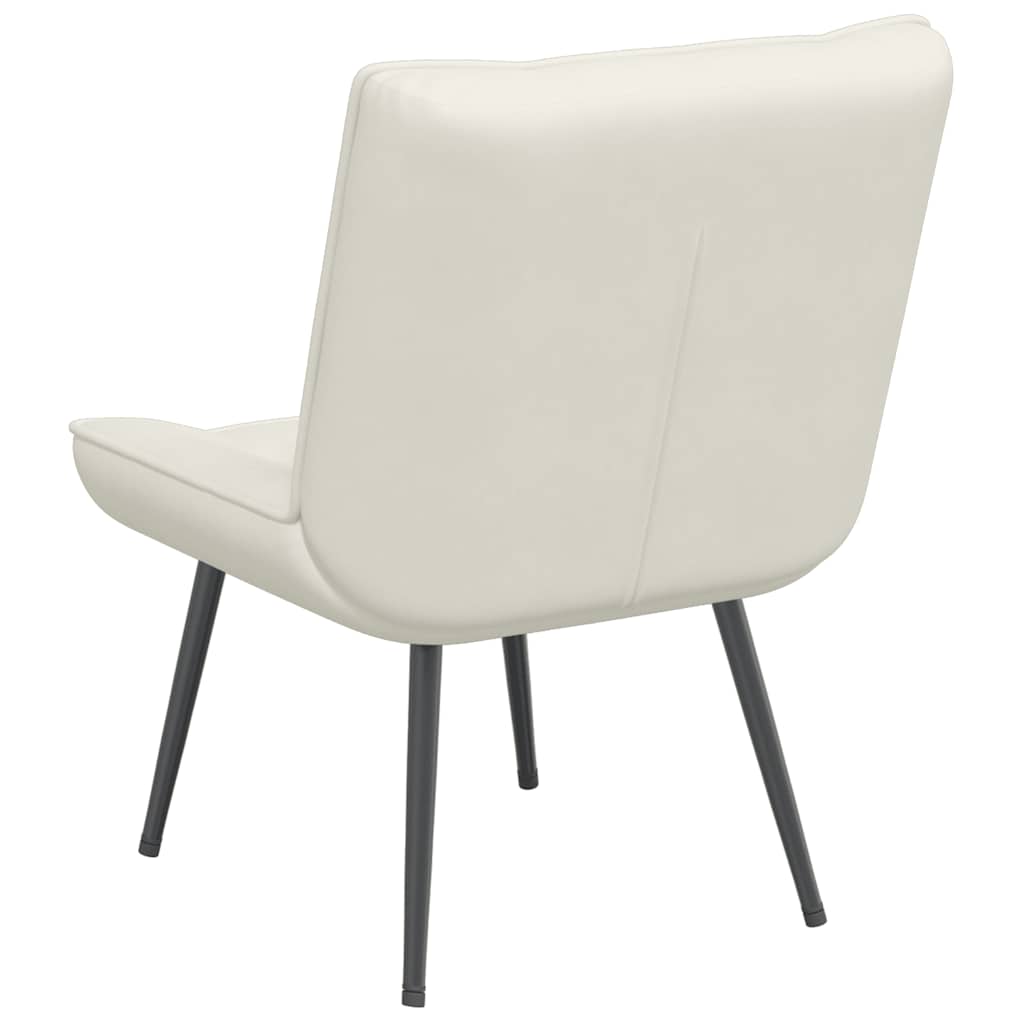 Relaxstoel 64x74x84 cm fluweel crèmekleurig is nu te koop bij PeponiXL, paradijselijk wonen!