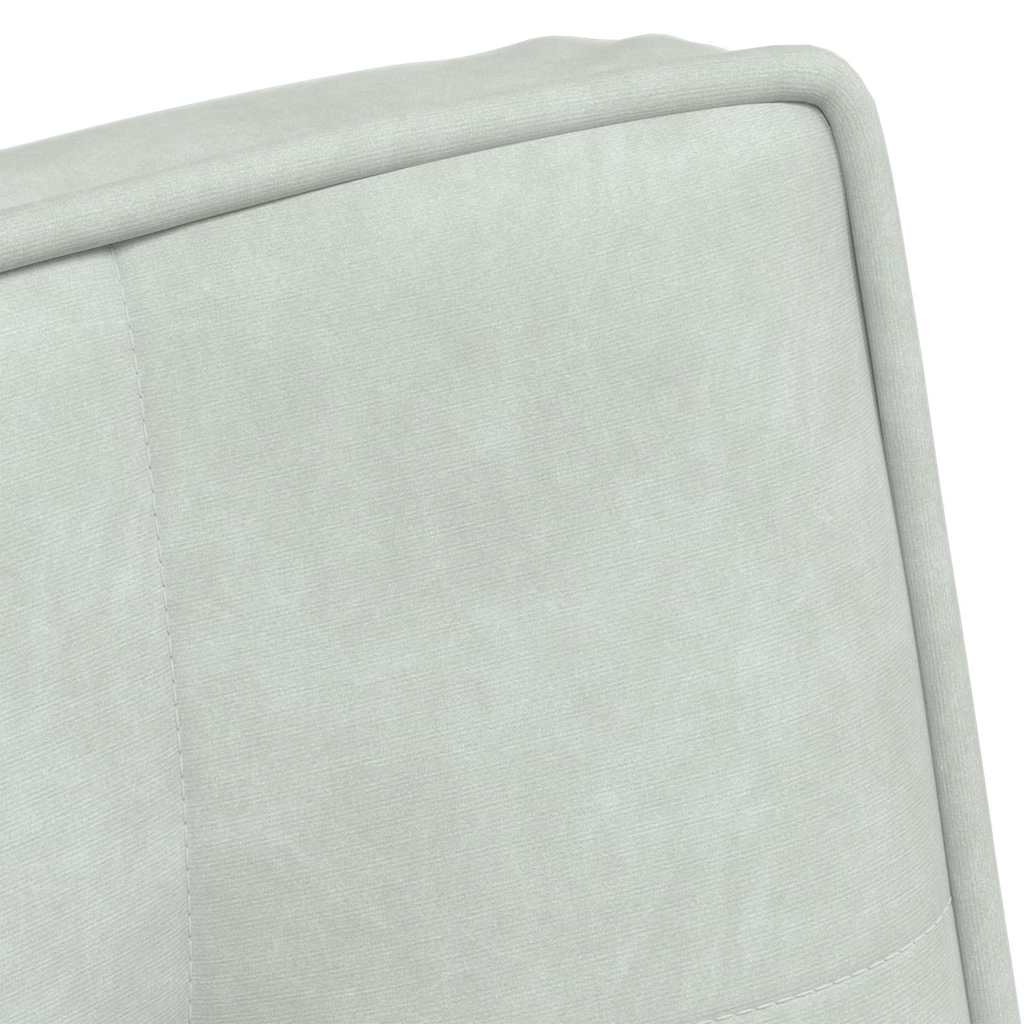Relaxstoel met voetenbank fluweel lichtgrijs is nu te koop bij PeponiXL, paradijselijk wonen!