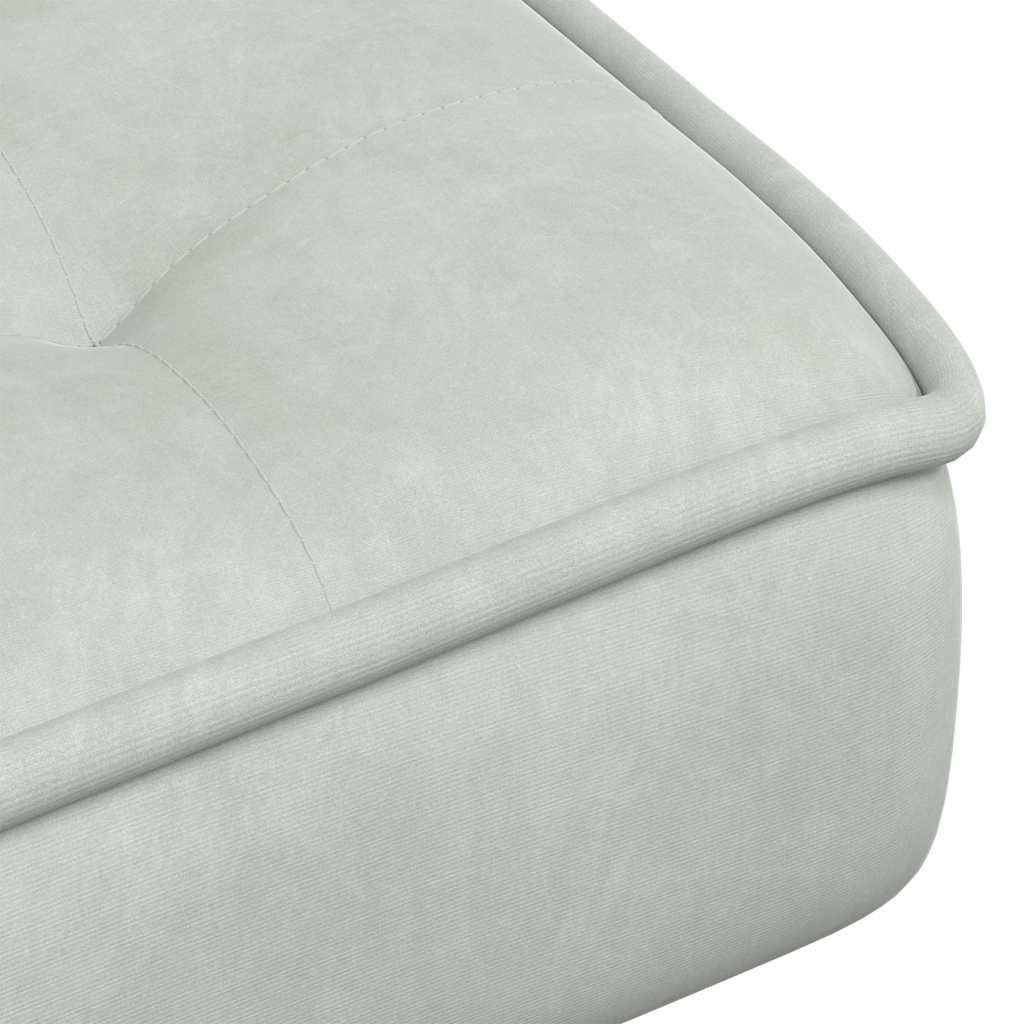Relaxstoel met voetenbank fluweel lichtgrijs is nu te koop bij PeponiXL, paradijselijk wonen!