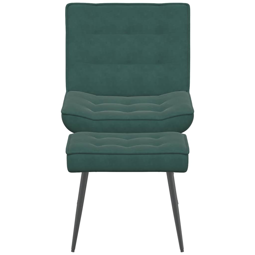 Relaxstoel met voetenbank fluweel donkergroen is nu te koop bij PeponiXL, paradijselijk wonen!