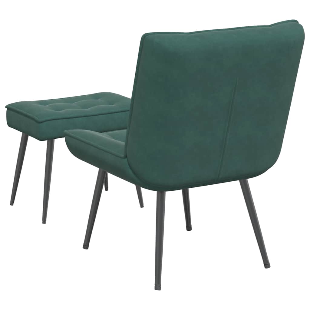 Relaxstoel met voetenbank fluweel donkergroen is nu te koop bij PeponiXL, paradijselijk wonen!