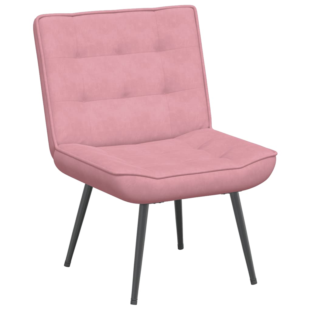 Relaxstoel met voetenbank fluweel roze is nu te koop bij PeponiXL, paradijselijk wonen!