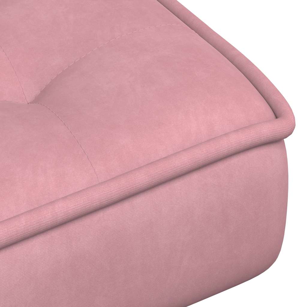 Relaxstoel met voetenbank fluweel roze is nu te koop bij PeponiXL, paradijselijk wonen!