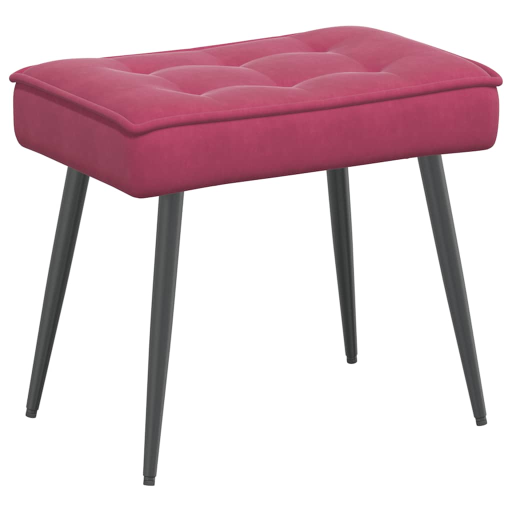 Relaxstoel met voetenbank fluweel wijnrood is nu te koop bij PeponiXL, paradijselijk wonen!