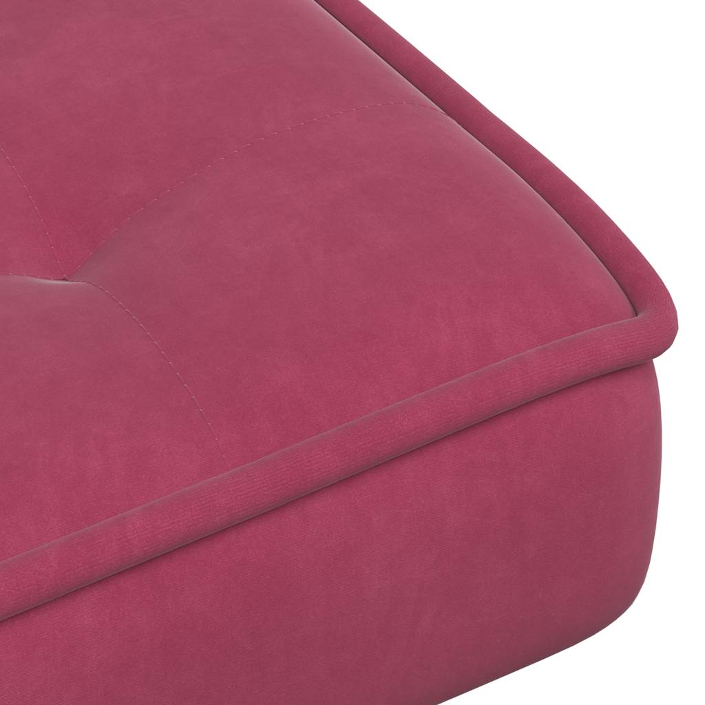 Relaxstoel met voetenbank fluweel wijnrood is nu te koop bij PeponiXL, paradijselijk wonen!