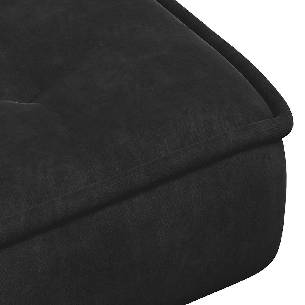 Relaxstoel met voetenbank fluweel zwart is nu te koop bij PeponiXL, paradijselijk wonen!