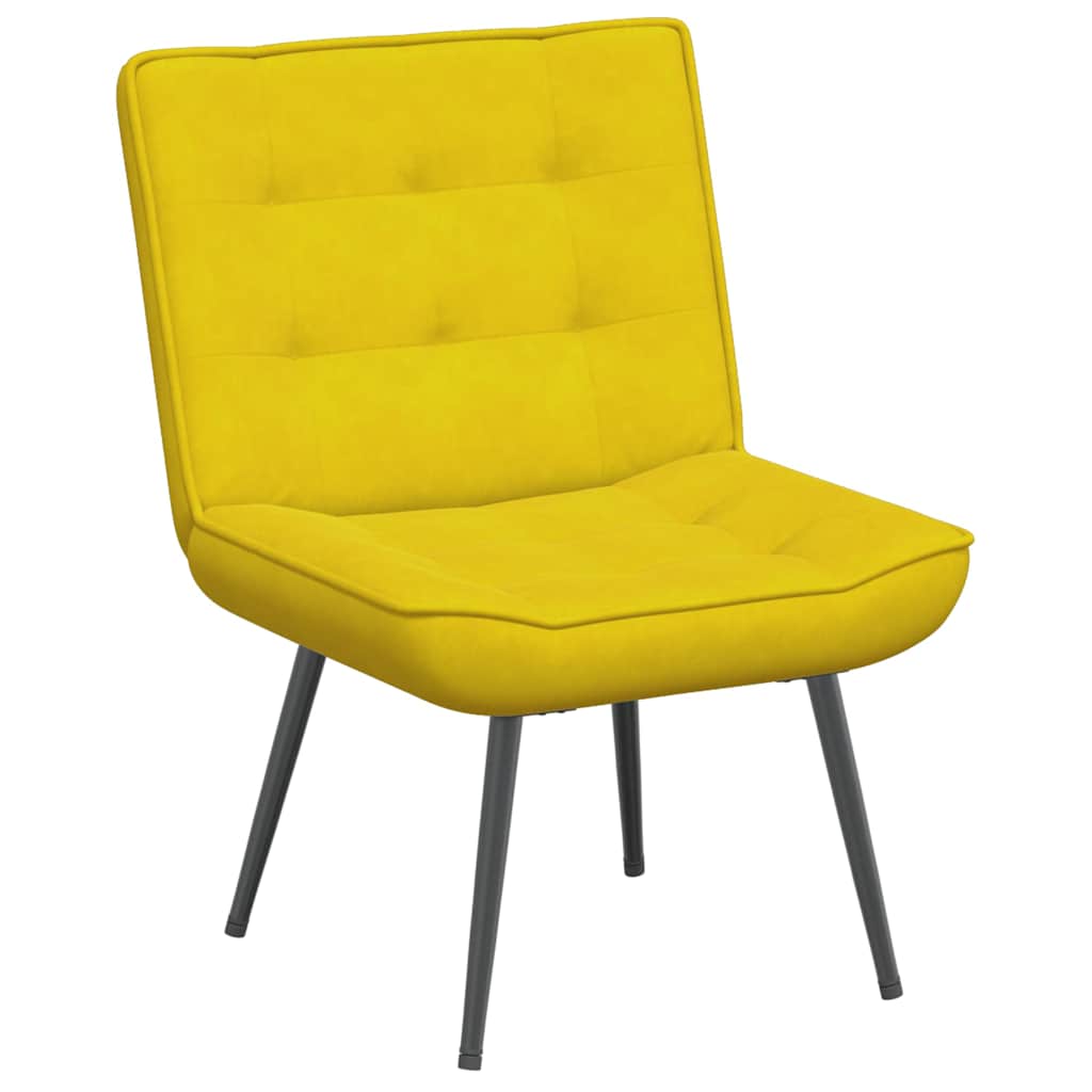Relaxstoel met voetenbank fluweel geel is nu te koop bij PeponiXL, paradijselijk wonen!