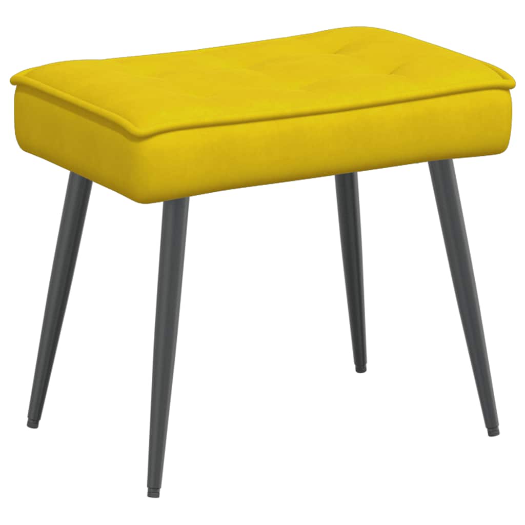 Relaxstoel met voetenbank fluweel geel is nu te koop bij PeponiXL, paradijselijk wonen!