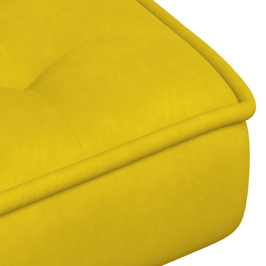 Relaxstoel met voetenbank fluweel geel is nu te koop bij PeponiXL, paradijselijk wonen!