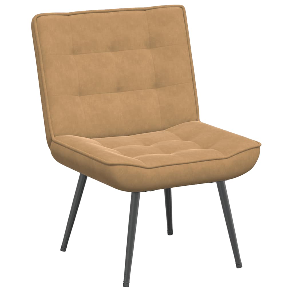 Relaxstoel met voetenbank fluweel bruin is nu te koop bij PeponiXL, paradijselijk wonen!