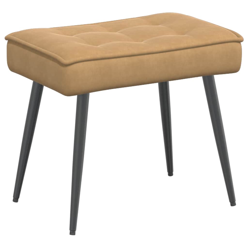 Relaxstoel met voetenbank fluweel bruin is nu te koop bij PeponiXL, paradijselijk wonen!