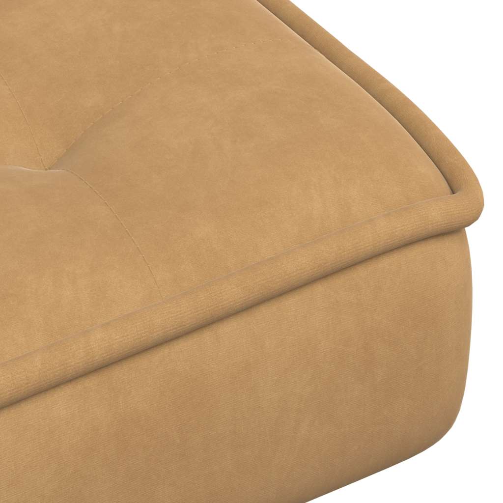 Relaxstoel met voetenbank fluweel bruin is nu te koop bij PeponiXL, paradijselijk wonen!
