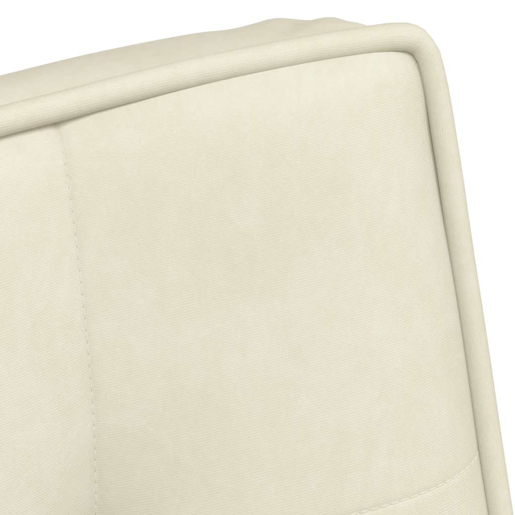 Relaxstoel met voetenbank fluweel crèmekleurig is nu te koop bij PeponiXL, paradijselijk wonen!
