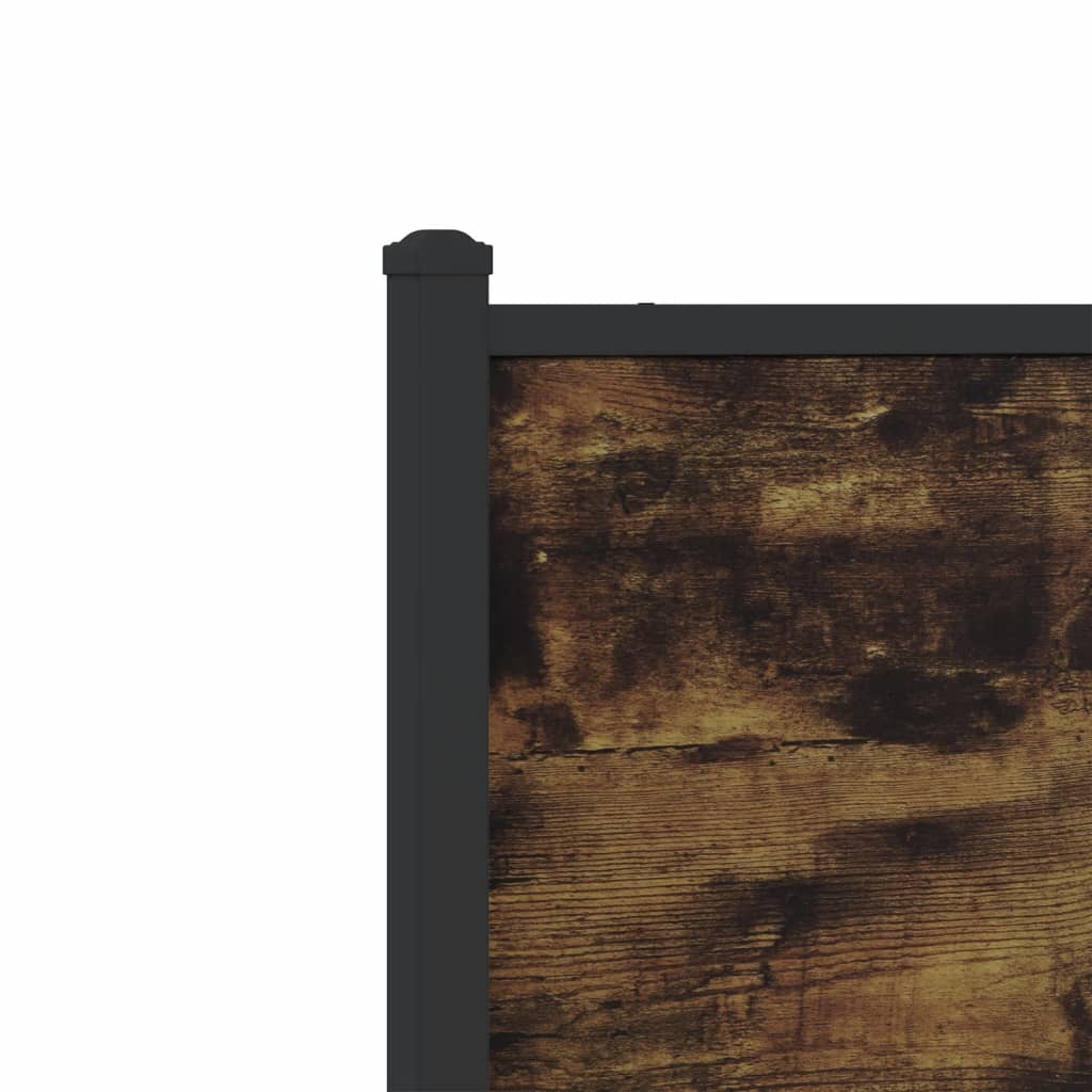 Bedframe zonder matras metaal gerookt eikenkleurig 183x213 cm is nu te koop bij PeponiXL, paradijselijk wonen!