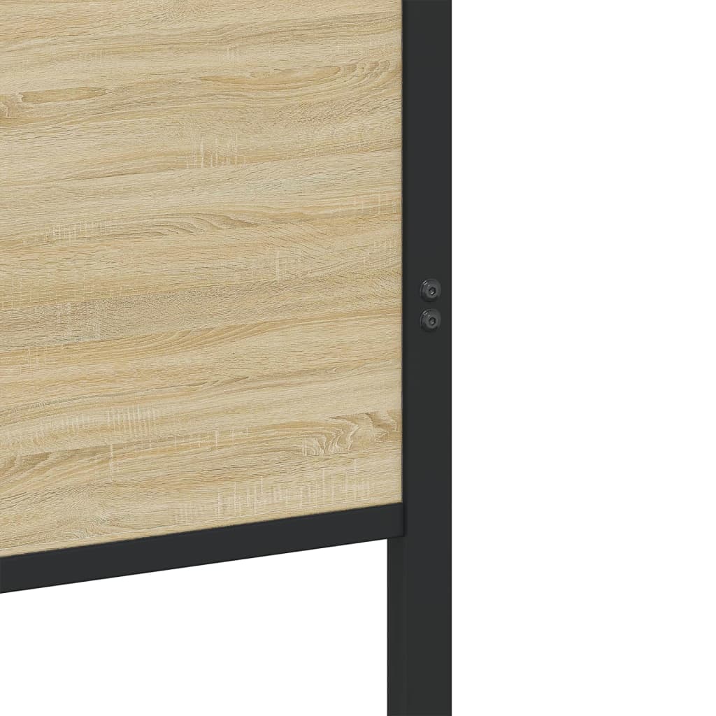 Bedframe zonder matras metaal sonoma eikenkleurig 180x200 cm is nu te koop bij PeponiXL, paradijselijk wonen!