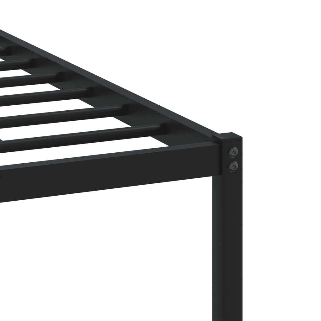 Bedframe zonder matras metaal bruin eikenkleurig 200x200 cm is nu te koop bij PeponiXL, paradijselijk wonen!
