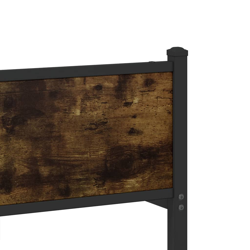 Bedframe zonder matras metaal gerookt eikenkleurig 200x200 cm is nu te koop bij PeponiXL, paradijselijk wonen!