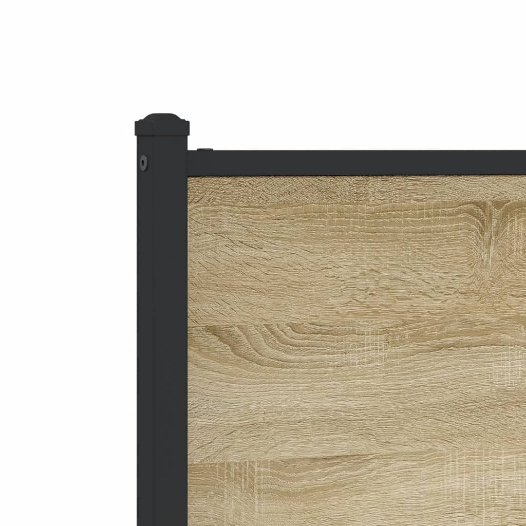 Bedframe zonder matras metaal sonoma eikenkleurig 150x200 cm is nu te koop bij PeponiXL, paradijselijk wonen!