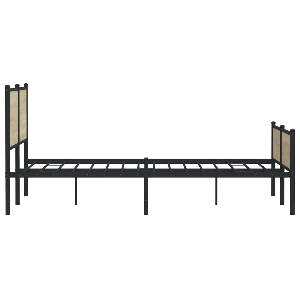 Bedframe zonder matras metaal sonoma eikenkleurig 180x200 cm is nu te koop bij PeponiXL, paradijselijk wonen!